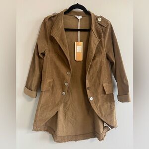 NWT Suzy D London Brown Corduroy Jacket size Medium